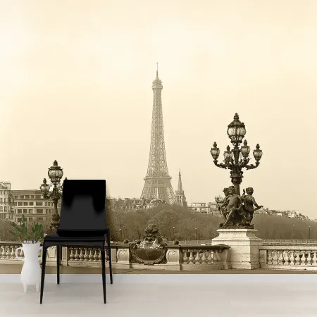 Фотообои Париж, арт. 44021, пример фотообоев на стене