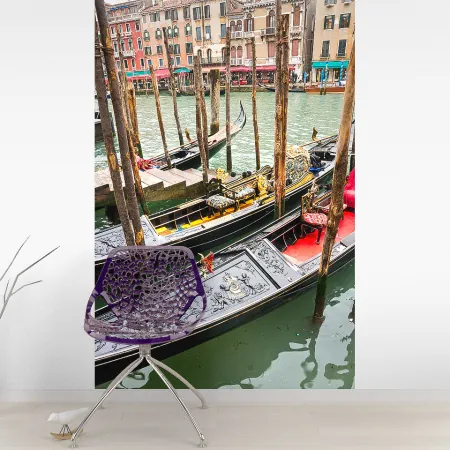 Фотообои Венеция. Гондолы, арт. 44161, пример фотообоев на стене
