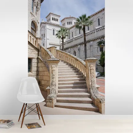 Фотообои Каменная лестница. Монако, арт. 44271, пример фотообоев на стене