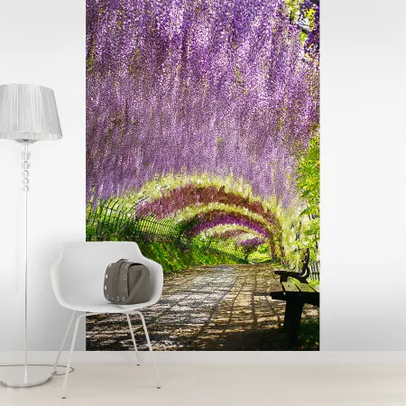 Фотообои Цветочный коридор. Япония, арт. 44330, пример фотообоев на стене