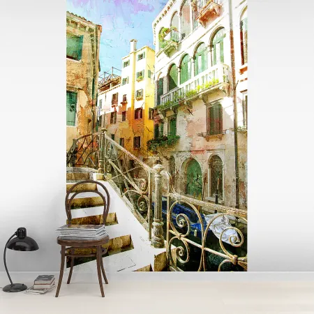 Фотообои Венеция. Фреска, арт. 44456, пример фотообоев на стене