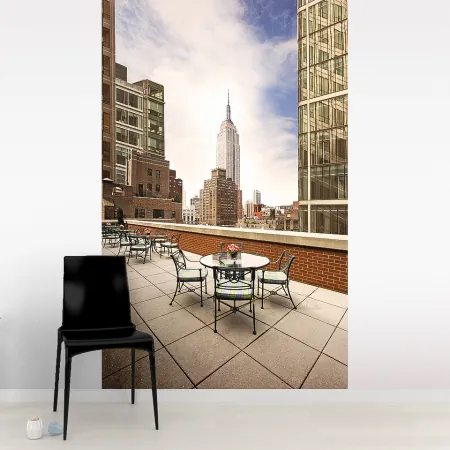 Фотообои Кафе на крыше в Нью-Йорке, арт. 44461, пример фотообоев на стене