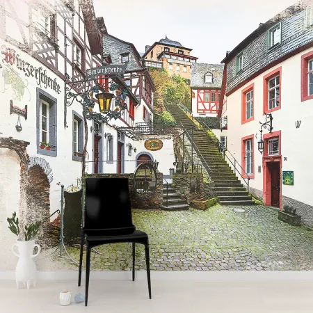 Фотообои Старинные улицы в Германии, арт. 44476, пример фотообоев на стене