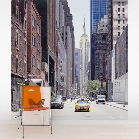 Фотообои Улица Нью-Йорка, арт. 44510, пример фотообоев на стене