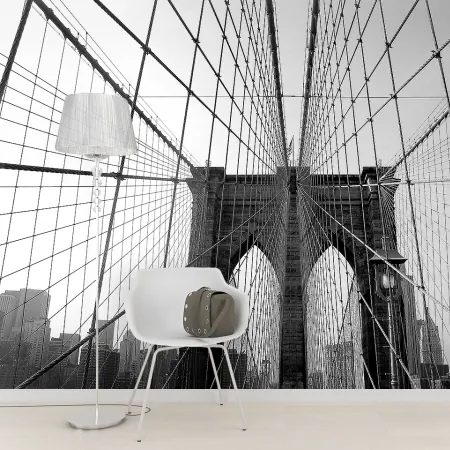 Фотообои Бруклинский Мост, арт. 45055, пример фотообоев на стене