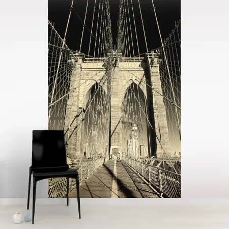 Фотообои Бруклинский Мост, арт. 45212, пример фотообоев на стене