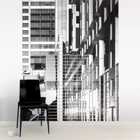 Фотообои Урбанистичные здания, арт. 45432, пример фотообоев на стене