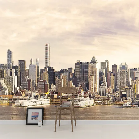 Фотообои Панорама Нью-Йорка, арт. 45449, пример фотообоев на стене
