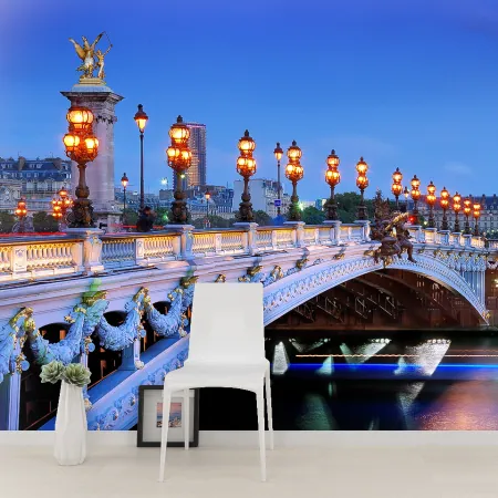 Фотообои Мост в Париже, арт. 45461, пример фотообоев на стене