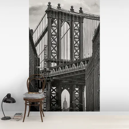 Фотообои Манхэттенский мост, арт. 45463, пример фотообоев на стене