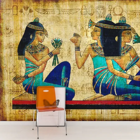 Фотообои Египтянки, арт. 46212, пример фотообоев на стене