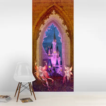 Фотообои Вид на сказочный замок, арт. 46276, пример фотообоев на стене