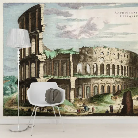 Фотообои Колизей, арт. 49042, пример фотообоев на стене