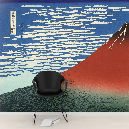 Фотообои Японская гравюра, арт. 49065, пример фотообоев на стене
