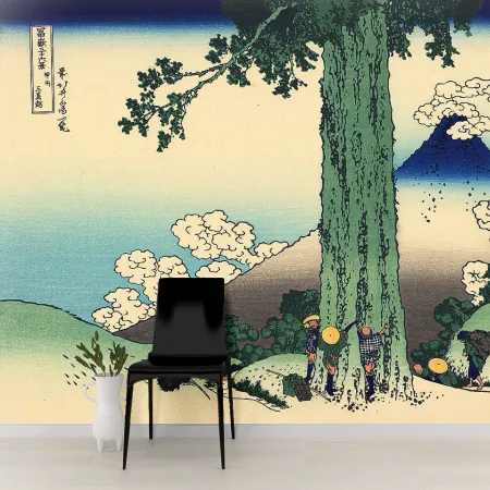 Фотообои Японская гравюра, арт. 49068, пример фотообоев на стене