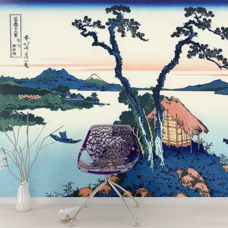 Фотообои Японская гравюра, арт. 49071, пример фотообоев на стене