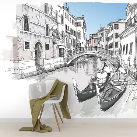 Фотообои Мост в Венеции, арт. 49104, пример фотообоев на стене