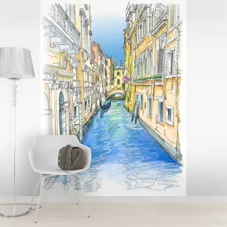 Фотообои Канал в Венеции, арт. 49106, пример фотообоев на стене