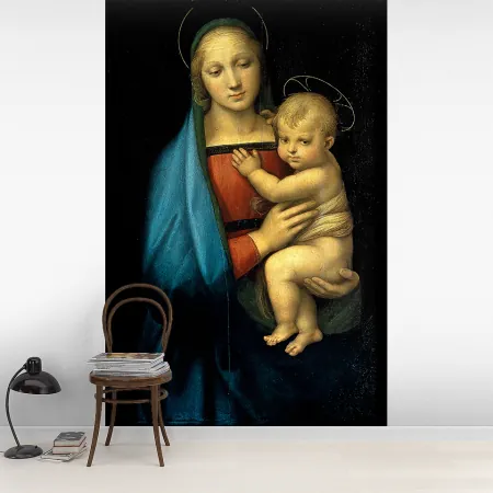 Фотообои Мадонна С Младенцем, арт. 50017, пример фотообоев на стене