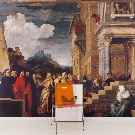 Фотообои Введение Девы Марии Во Храм, арт. 50100, пример фотообоев на стене