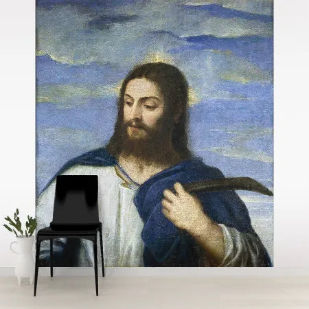 Фотообои Христос В Образе Садовника, арт. 50116, пример фотообоев на стене