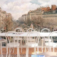 Фотообои Бульвар Монмартр В Париже, арт. 50245, пример фотообоев в интерьере