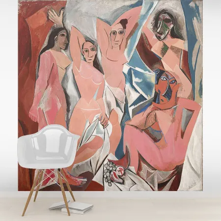 Фотообои Пикассо "Авиньонские девицы", арт. 50334, пример фотообоев на стене