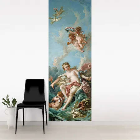 Фотообои Франсуа Буше "Венера на волнах", арт. 50359, пример фотообоев на стене