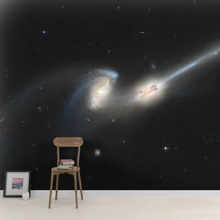 Фотообои Взаимодействующие галактики, арт. 52007, пример фотообоев на стене