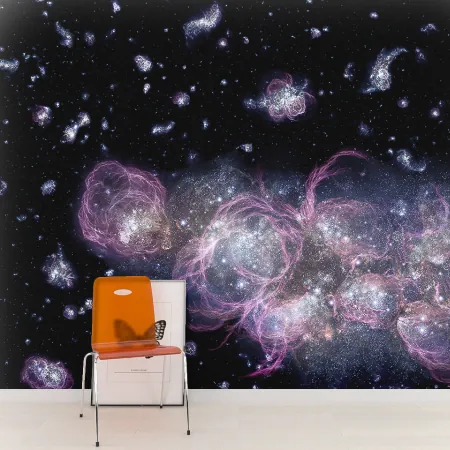 Фотообои Туманность Андромеды, арт. 52058, пример фотообоев на стене