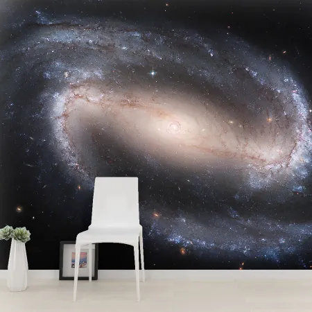 Фотообои Спиральная галактика, арт. 52095, пример фотообоев на стене