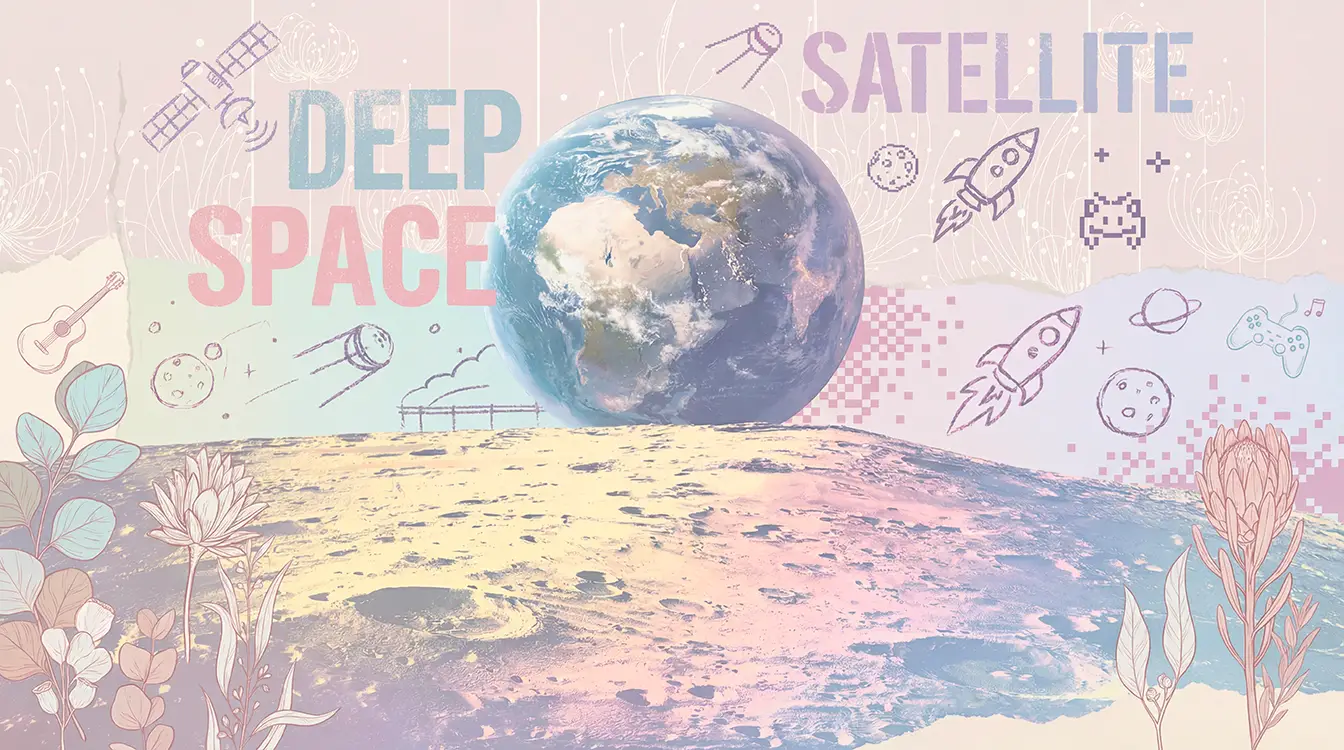 Взгляд с Луны 1v арт:52109, Бесшовные фотообои с элементами космической графики. Оригинал 1rulon.ru — автор