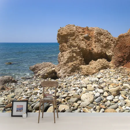 Фотообои Каменный Пляж, арт. 53012, пример фотообоев на стене