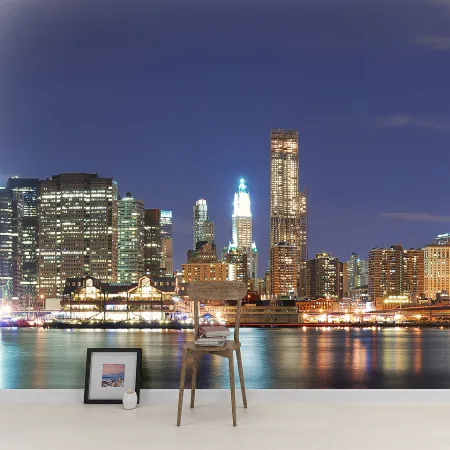 Фотообои Нью-Йорк панорама, арт. 54026, пример фотообоев на стене