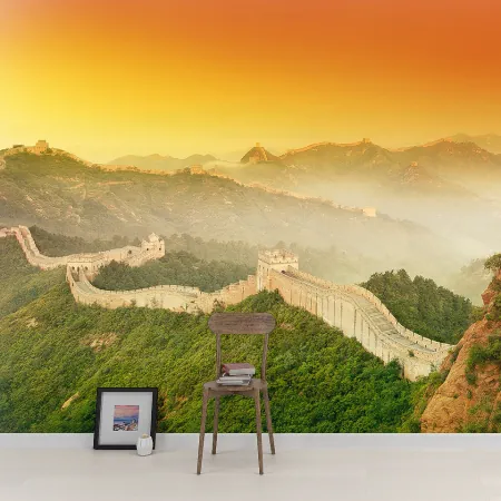 Фотообои Великая Китайская стена, арт. 54042, пример фотообоев на стене