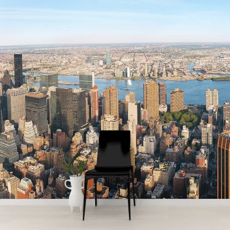 Фотообои Нью-Йорк панорама, арт. 54049, пример фотообоев на стене