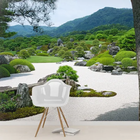 Фотообои Японский сад, арт. 55603, пример фотообоев на стене