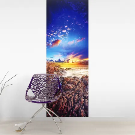 Фотообои Берег моря. вертикальный панорама, арт. 55661, пример фотообоев на стене