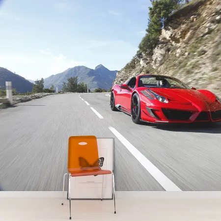 Фотообои Ferrari, арт. 57029, пример фотообоев на стене