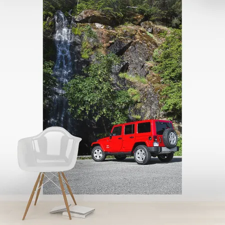 Фотообои Jeep Wrangler, арт. 57081, пример фотообоев на стене