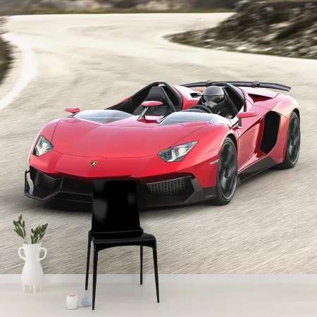 Фотообои Lamborghini, арт. 57086, пример фотообоев на стене