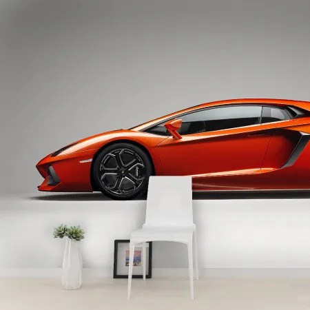 Фотообои Lamborghini Aventador, арт. 57277, пример фотообоев на стене