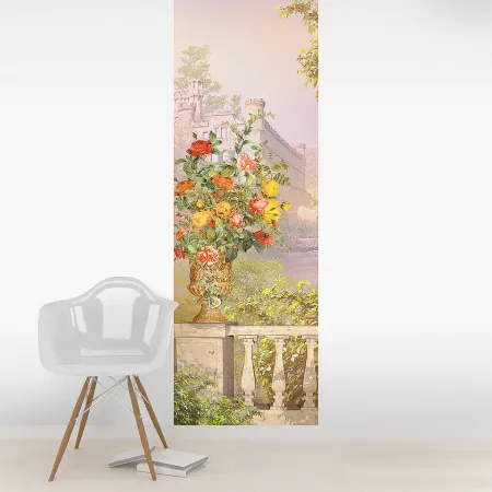 Фотообои Ваза с цветами, арт. 58064, пример фотообоев на стене