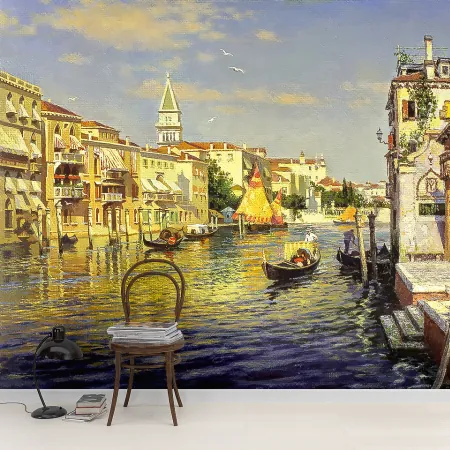 Фотообои Канал в Венеции, арт. 58158, пример фотообоев на стене