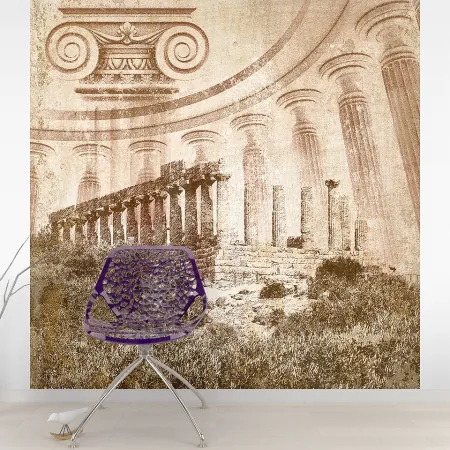 Фотообои Античные колонны, арт. 58238, пример фотообоев на стене