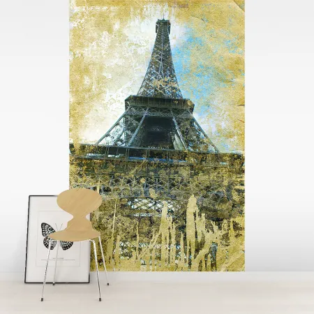 Фотообои Эйфелева башня, арт. 59041, пример фотообоев на стене