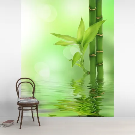 Фотообои Бамбук в воде, арт. 60263, пример фотообоев на стене