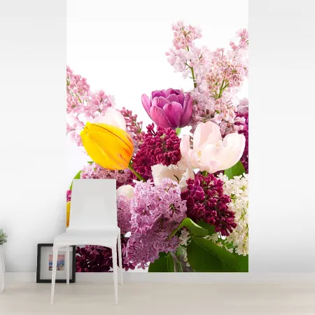 Фотообои Весенние Цветы, арт. 60275, пример фотообоев на стене
