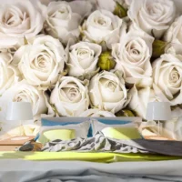 Фотообои Белые розы, арт. 60671, 3d обои